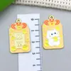Amuleto Estilo Gotejamento de Óleo em Liga com Personagens de Desenho Animado Tradicionais Chineses, Futuro Promissor, Joias Artesanais DIY, Enfeite para Pendurar no Carro, Acessório Pingente
