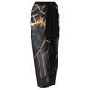 Traje de baño de una pieza con estampado Ab de doble cara para mujer, disponible en stock, Traje de baño conservador para el resort, Conjunto de falda pareo estampada de gasa, Secado rápido para aguas termales