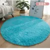 Tapete de Lã de Seda Cor Sólida, Tapete Redondo para Chão, Tapete de Yoga, Tapete de Quarto ao Lado da Cama, Tapete de Entrada para Closet, Tapete para Pés de Quarto, Tapete de Cabeceira