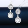 Outina aretes geométricos de lujo ligero diseño temperamento de alta gama aguja de plata s925 micro incrustados aretes de circonita que combinan con todo
