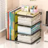 Prateleira de Armazenamento para Classificação de Assuntos Estante de Mesa para Armazenamento de Livros Organizador de Arquivos A4 de Mesa Camadas de Estante