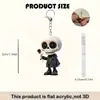 Personagem 2D Amazon Tongxiyinu Design Anime Pingente Cartão de Natal Plano Transfronteiriço Chaveiro Criativo