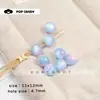 Resina Aurora Dourada Furo Grande Acessórios para Roupas Contas para Alça Pulseira Feita à Mão DIY Colar Acessórios com Contas Material
