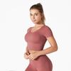 Nylon Lulu Lindo Costas Yoga Manga Curta Alta Intensidade Corrida À Prova de Choque Fitness Push-Up Retrator de Seios Modelador de Corpo Sutiã Esportivo