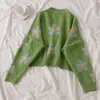 Amazon comercio exterior abrigo suéter para mujer 2026 otoño e invierno nuevo ajuste ceñido jacquard floral tejido cárdigan ropa de mujer