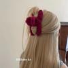 Pinza para el pelo de cordero con cabeza trasera de felpa para mujer, grande, de alta gama, con forma de tiburón, accesorios para el pelo de otoño e invierno.
