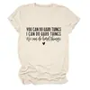 Puedes Hacer Cosas Difíciles Estilo Europeo y Americano Ebay Amazon Sencilla y Elegante Camiseta de Manga Corta con Cuello Redondo para Mujer