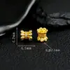 Plata S925 Chapada en Oro Incrustada de Diamantes Forma de Flor Cuentas Espaciadoras Accesorios DIY Moda Nuevo Estilo Chino Versátil Cuenta Espaciadora Pequeños Accesorios