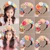 Faixa de Cabelo Infantil de Flores Estilo Mori Pequena Flor Fada Temperamento Faixa de Cabelo Presilha de Cabelo Flor Prensada Cabelo Trançado Flor Presilha de Cabelo Tecido Presilha de Cabelo