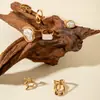 Joyería Europea y Americana, Anillos Personalizados de Perlas Barrocas de Aleación a la Moda, Juego de Anillos Geométricos Irregulares