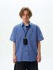 Camisa de manga corta a cuadros azules estilo americano Cleanfit para hombre, primavera y verano 2025, nueva blusa informal holgada
