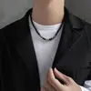 Collar para Hombre Acero de Titanio No se Desvanece Simple Versátil de Gama Alta Collar para Mujer Personalizado Popular Accesorios Venta al por Mayor