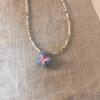 Collar de cuentas de colores con diseño de celebrante de Internet, nuevo y bonito collar con cadena de clavícula y flores y mariposas para mujer.