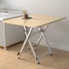 Mesa Dobrável para Moradia de Aluguel, Mesa de Jantar Doméstica, Mesa de Estudo, Mesa Portátil para Exterior para Montagem de Barraca, Mesa Quadrada Pequena para Jantar em Dormitório