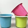 Cubo de agua de plástico para uso doméstico, engrosado, redondo, multifuncional, con asa, adecuado para lavandería, lavabo de dormitorio estudiantil y almacenamiento de agua