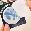 Notas Adhesivas Lindas Serie Planetas Notas de Mensaje para Estudiantes Tierra Redonda de Aspecto Elegante Luna Pegatinas N Veces
