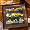 20 Piezas de Pegatinas Magnéticas Suaves de Vehículos de Ingeniería para Refrigerador Creativo Patrón de Excavadora Pegatinas Magnéticas Decorativas Metálicas para Portátil