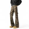 Jeans Ferramentas Multibolsos Camuflados Vintage Masculino Marca Moderna Lenhador Microlar Solto Emagrecimento Calças Americanas Casuais
