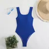 Nuevo Europeo y Americano Transfronterizo Comercio Exterior Amazon de Moda Color Sólido Simple Sexy Bikini de una Pieza Ajustado al Cuerpo Aliexpress