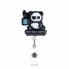 Fuente Spot Nuevo Transfronterizo Brillo Acrílico Creativo Animal Rotación 360 grados Pin de Cocodrilo Carrete Retráctil para Insignia