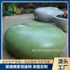Venta al por mayor de fábrica taburete con forma de guijarro de cemento moda simple moderna hormigón de agua clara adornos de FRP