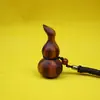Roxo-Raio de Trovão Salgueiro Luz Dourada Cabaceira Madeira de Pessegueiro Ornamento Esculpido à Mão Chaveiro Escultura Feita à Mão