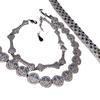 Brillante Cadena de Rostro Sonriente de Streamer con Piedras Preciosas Chapada en Oro Blanco de 18K, Ocho Corazones y Ocho Flechas Zirconia Letra Hueso Zirconia Brillante