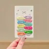 Pinzas para el pelo de niños con lunares de colores y gotas de agua, pinzas BB pequeñas para la frente de niñas, pinzas laterales para bebé, pinzas para el pelo para mechones sueltos