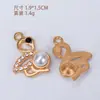 Pulseira Colar Pingente Charme Acessório DIY Materiais Tendência Cisne Pérola Liga Metálica Conector de Pingente Único Joia