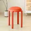 Banqueta para Uso Doméstico, Plástico Espesso e Resistente, Banqueta Quadrada Macia Acolchoada para Sala de Estar, Banqueta Simples Antiderrapante para Refeição, Banqueta Alta Empilhável para Mesa de Jantar