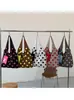 Bolsa de lona azul, versátil y de alta gama, gran capacidad, adecuada para ir al trabajo, se puede llevar como bolso de mano, bolso de hombro o bolso de axila, bolsa tipo tote de lunares para mujer
