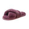Chinelos Cruzados Mao Mao de Tamanho Grande Femininos Outono e Inverno Novos de Fundo Plano para Casa Piso Interno Chinelos para Ar Condicionado