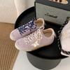 Zapatillas con Estrellas y Efecto Desgastado que Aumentan la Altura 6cm con Cordones Únicos para Mujer, Nuevas Zapatillas Casuales Versátiles de Suela Gruesa 2026