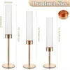 Transfronterizo para Amazon chapado en oro juego de tres piezas candelabro para el hogar decoración de mesa para boda fiesta de cumpleaños
