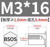Coluna de Porca Rebite de Aço Inoxidável Bsos-M2M2.5M3M4M5 Furo Inferior 4.2 Furo Passante Pino Rebite de Aço Inoxidável