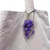 Colgante de Uva que Cambia de Color DIY Bolso de Uva Tejido Fresco con Color Cambiante UV para Amigos Hombres y Mujeres