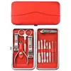 Conjunto de Cortadores de Unha de Aço Inoxidável, Conjunto Completo com 12 Peças, Ferramentas de Manicure e Beleza, Kit de Beleza, Cortadores de Unha, Conjunto de Tesouras de Unha
