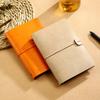 Cuaderno de Hojas Sueltas A7, Cuaderno Vintage de Cuero Suave con Correas, Libro de Registro para Reuniones de Negocios, Se Puede Imprimir con Logo