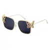 [Personalizado] Gafas de Sol de Moda Europeas y Americanas con Mariposas Personalizadas y Diamantes para Mujer, Gafas de Sol con Montura de Metal, Gafas de Protección Solar Transfronterizas