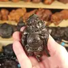 Palo de Agar 7cm Madera Maciza Finamente Tallada Feng Shui Colgante de Zhong Kui, Talla de Madera de Zhong Kui, Sacerdote Taoísta, Adorno de Estilo Chino, Pieza Coleccionable