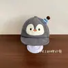Chapéu de Bebê para Outono e Inverno, Boné Fofo de Pinguim com Aba Macia e Bico de Pato, Boné de Baseball de Veludo Cotelê à Prova de Vento e Quente para Meninos e Meninas