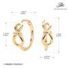 Pendientes con hebilla de oreja de tendencia de moda con temperamento y nudo de flor con diseño de nicho de comercio exterior de plata esterlina S925