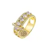 Europa y Estados Unidos transfronterizo súper ventas anillo de anillo de disco nuevo colgante de diamante de aleación creativa joyería de moda de alta gama para mujer