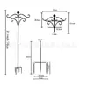 Artesanía de metal de hierro nueva transfronteriza productos de hierro decoración de patio exterior Gancho de pastor suministros de boda colgante