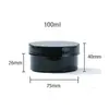 Frasco de Plástico Negro PP 150/200/250ml Frasco para Crema Facial Hidratante Material de Empaque Cosmético Frasco para Mascarilla Capilar Frasco para Mascarilla de Barro
