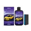 Homonth Kit de Cuidado Plástico Brilhante para Carro Cuidado do Interior do Carro Pasta Renovadora de Plástico Cuidado Preto Brilhante