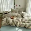 2026 Novo Estilo Muji Algodão Lavado Gaze Dupla 100% Algodão Conjunto de Quatro Peças Lençol de Cama 100% Puro Capa de Edredom Lençol com Elástico Conjunto de Três Peças