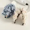 Pinza para el Cabello de Malla Plisada Burbuja Estilo Coreano Flor Delicada Botón Plátano, Elegante y Graciosa Pinza para Cola de Caballo, Pasador, Accesorio para el Cabello