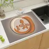 Serie Simple Moderna Esterilla Absorbente Drenante de Barro Diatomeas Cocina Estufa Encimera Fregadero Lavado de Platos Antideslizante Sin Lavado Posavasos