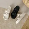 Sandalias de Suela Gruesa para Mujer 2025 Nuevo Estilo Romano de Hada Verano Sandalias Versátiles de Tira Única Zapatillas de Dos Usos para Exterior